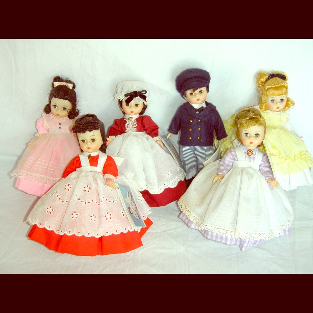 Vintage Madam Alexander 8in Dolls (sold as set)